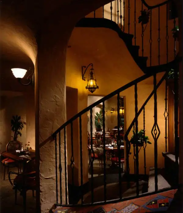 Casablanca - Spanish Mediterranean style in a South Florida restaurant interior by Carolyn Robbins