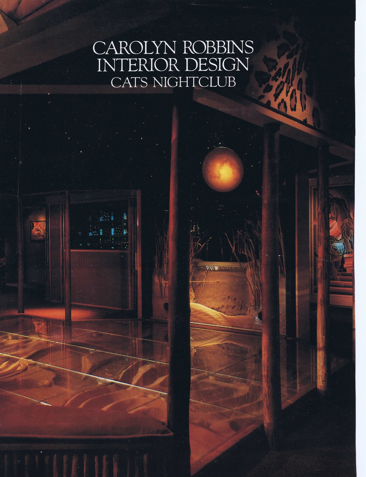 Glass dance floor built over running water with star-lit ceiling - Miami Cat’s interiors designed by Carolyn Robbins