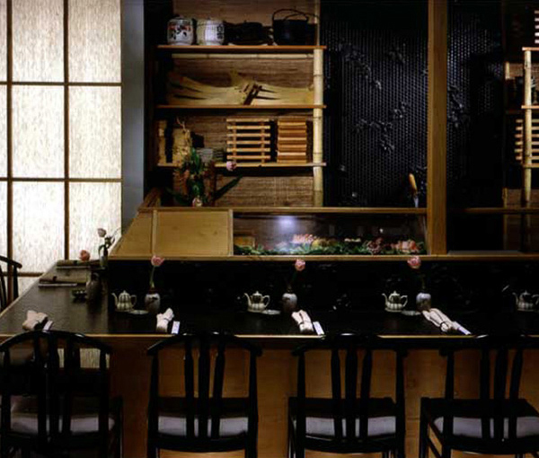 Japanese simplistic restaurant design on a small budget - Sasaki interior design by Carolyn Robbins